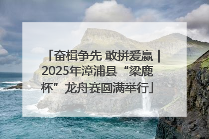 奋楫争先 敢拼爱赢｜2025年漳浦县“梁鹿杯”龙舟赛圆满举行