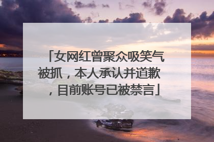 女网红曾聚众吸笑气被抓，本人承认并道歉，目前账号已被禁言
