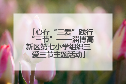 心存“三爱”践行“三节”——淄博高新区第七小学组织三爱三节主题活动