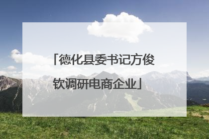 德化县委书记方俊钦调研电商企业