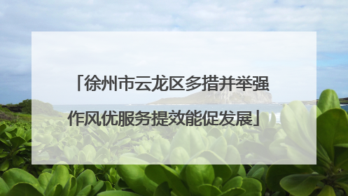 徐州市云龙区多措并举强作风优服务提效能促发展