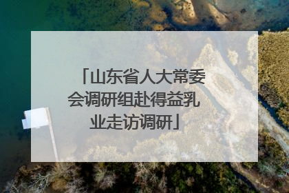 山东省人大常委会调研组赴得益乳业走访调研