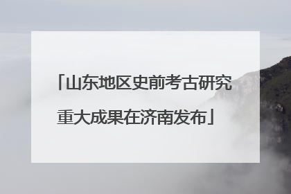 山东地区史前考古研究重大成果在济南发布