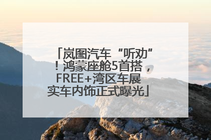 岚图汽车“听劝”！鸿蒙座舱5首搭，FREE+湾区车展实车内饰正式曝光
