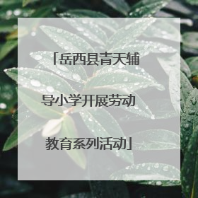 岳西县青天辅导小学开展劳动教育系列活动