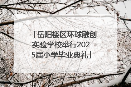 岳阳楼区环球融创实验学校举行2025届小学毕业典礼