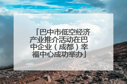 巴中市低空经济产业推介活动在巴中企业(成都)幸福中心成功举办