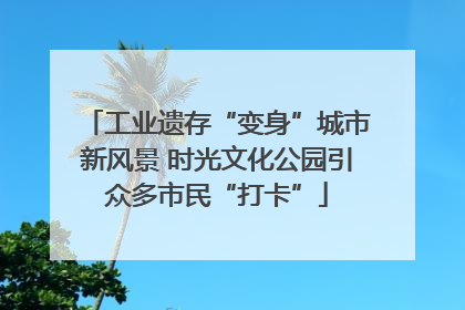 工业遗存“变身”城市新风景 时光文化公园引众多市民“打卡”
