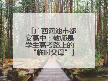 广西河池市都安高中：教师是学生高考路上的“临时父母”