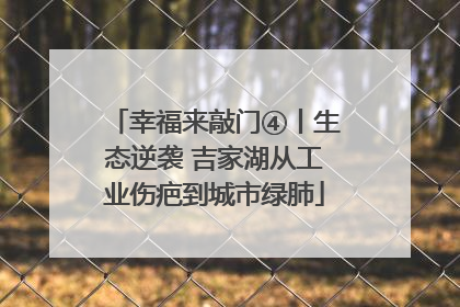 幸福来敲门④丨生态逆袭 吉家湖从工业伤疤到城市绿肺