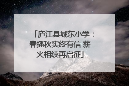 庐江县城东小学：春播秋实终有信 薪火相续再启征