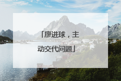 廖进球，主动交代问题