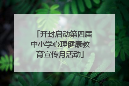 开封启动第四届中小学心理健康教育宣传月活动