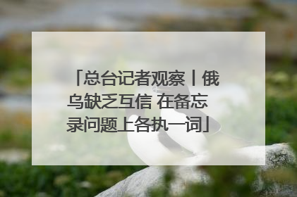 总台记者观察丨俄乌缺乏互信 在备忘录问题上各执一词