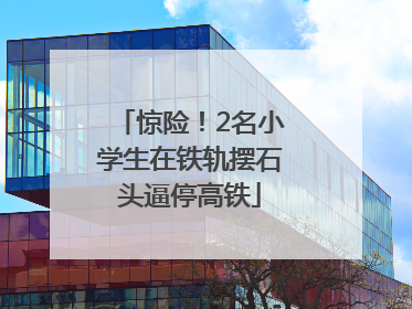 惊险！2名小学生在铁轨摆石头逼停高铁