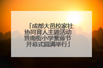 成都大邑校家社协同育人主题活动暨南街小学紫藤节开幕式圆满举行