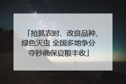 抢抓农时、改良品种、绿色灭虫 全国多地争分夺秒确保夏粮丰收