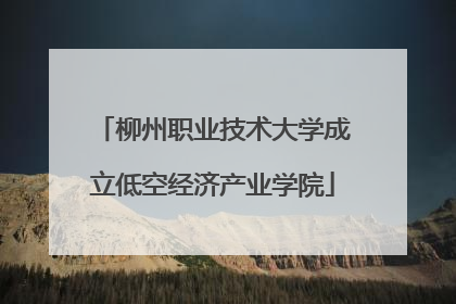 柳州职业技术大学成立低空经济产业学院
