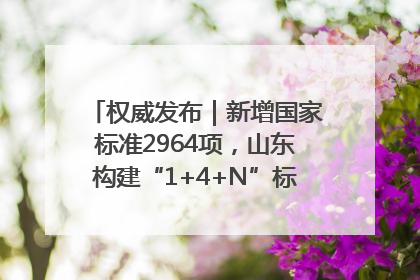 权威发布｜新增国家标准2964项，山东构建“1+4+N”标准化创新发展新格局