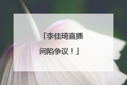 李佳琦直播间陷争议！