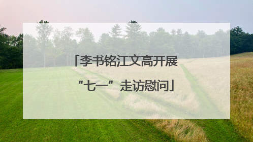 李书铭江文高开展“七一”走访慰问