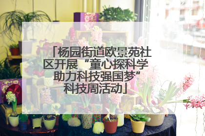 杨园街道欧景苑社区开展“童心探科学 助力科技强国梦”科技周活动