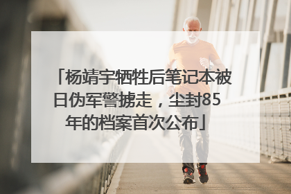 杨靖宇牺牲后笔记本被日伪军警掳走，尘封85年的档案首次公布