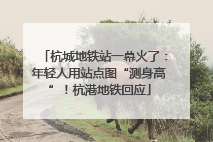 杭城地铁站一幕火了：年轻人用站点图“测身高”！杭港地铁回应