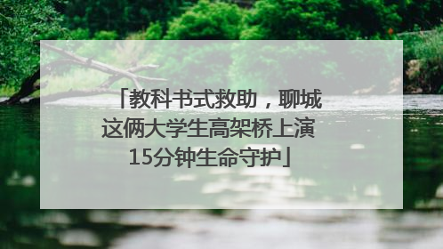 教科书式救助，聊城这俩大学生高架桥上演15分钟生命守护