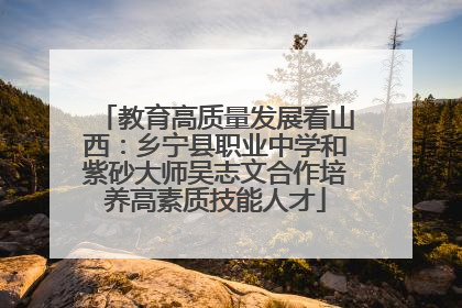 教育高质量发展看山西：乡宁县职业中学和紫砂大师吴志文合作培养高素质技能人才