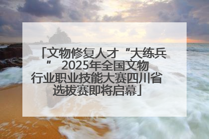 文物修复人才“大练兵” 2025年全国文物行业职业技能大赛四川省选拔赛即将启幕