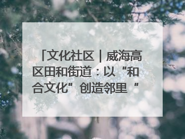 文化社区｜威海高区田和街道：以“和合文化”创造邻里“和合之美”