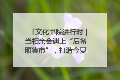文化书院进行时｜当相亲会遇上“后备厢集市”，打造今夏独有的浪漫