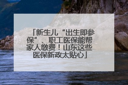 新生儿“出生即参保”、职工医保能帮家人缴费！山东这些医保新政太贴心