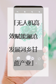 无人机高效赋能澜沧发展河乡甘蔗产业