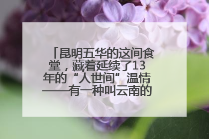 昆明五华的这间食堂，藏着延续了13年的“人世间”温情——有一种叫云南的生活之365天