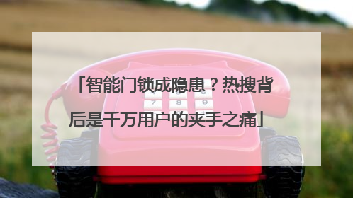 智能门锁成隐患？热搜背后是千万用户的夹手之痛