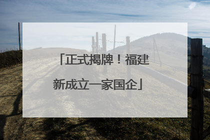 正式揭牌！福建新成立一家国企