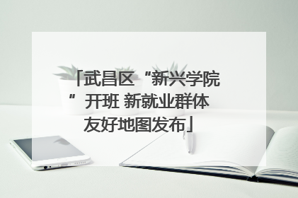 武昌区“新兴学院”开班 新就业群体友好地图发布