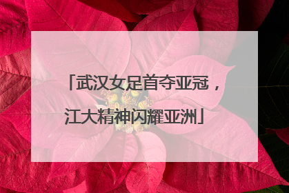 武汉女足首夺亚冠，江大精神闪耀亚洲