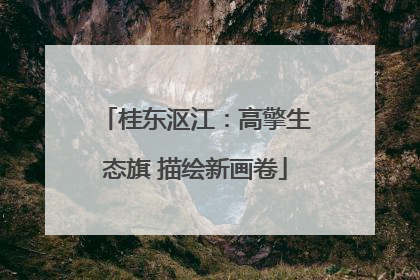 桂东沤江：高擎生态旗 描绘新画卷