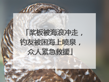 桨板被海浪冲走，钓友被困海上喷泉，众人紧急救援