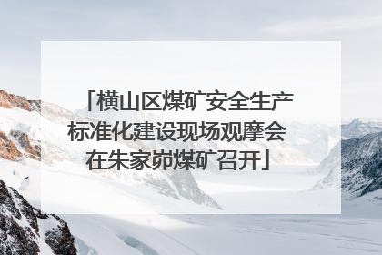 横山区煤矿安全生产标准化建设现场观摩会在朱家峁煤矿召开
