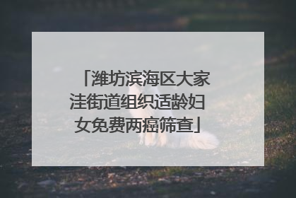 潍坊滨海区大家洼街道组织适龄妇女免费两癌筛查