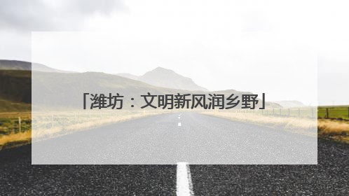 潍坊：文明新风润乡野