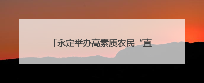 永定举办高素质农民“直播电商+AI”培训班