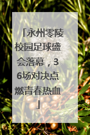 永州零陵校园足球盛会落幕，36场对决点燃青春热血
