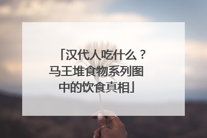 汉代人吃什么？马王堆食物系列图中的饮食真相