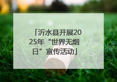 沂水县开展2025年“世界无烟日”宣传活动