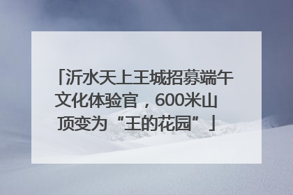 沂水天上王城招募端午文化体验官，600米山顶变为“王的花园”
